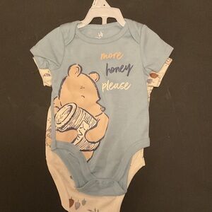 Disney Blue Winnie the Pooh Bodysuit new without tags 6-9 months